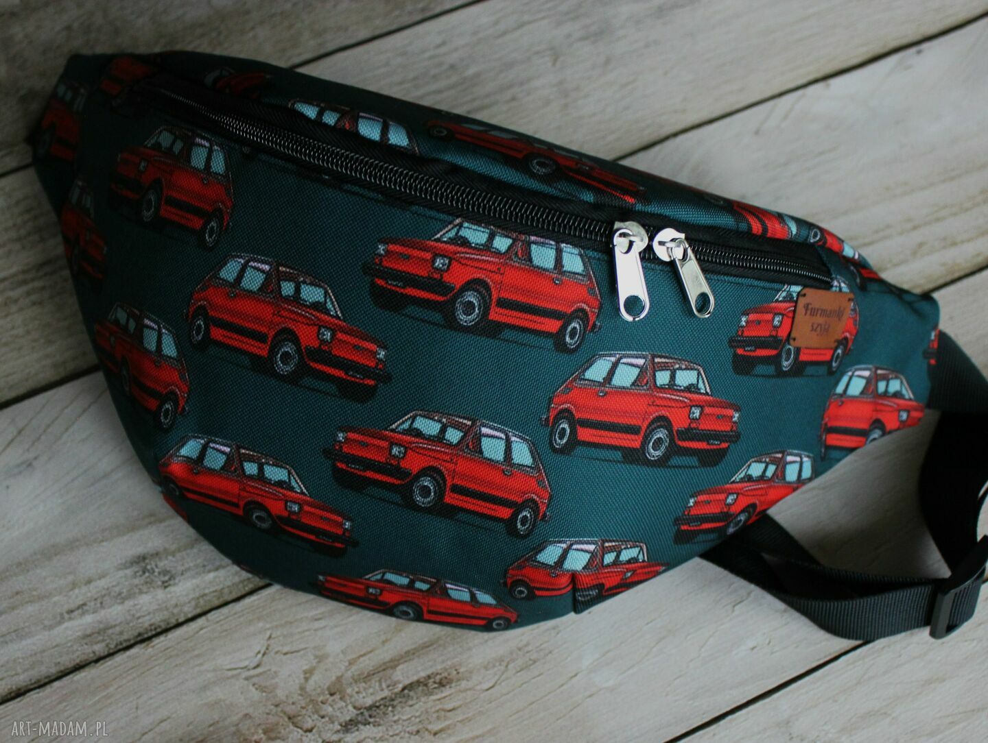 Nerka Fiat 126p Maluch rozmiar L - handmade z wodoodporną podszewką