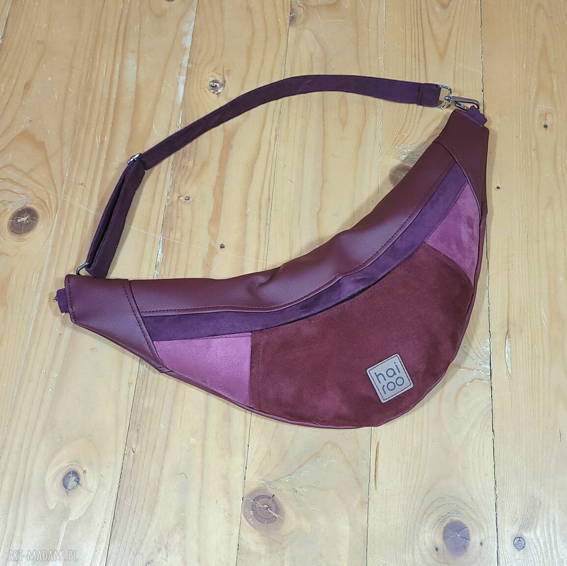 Nerka Haru bordo - ekoskóra mix no waste, vegan saszetka