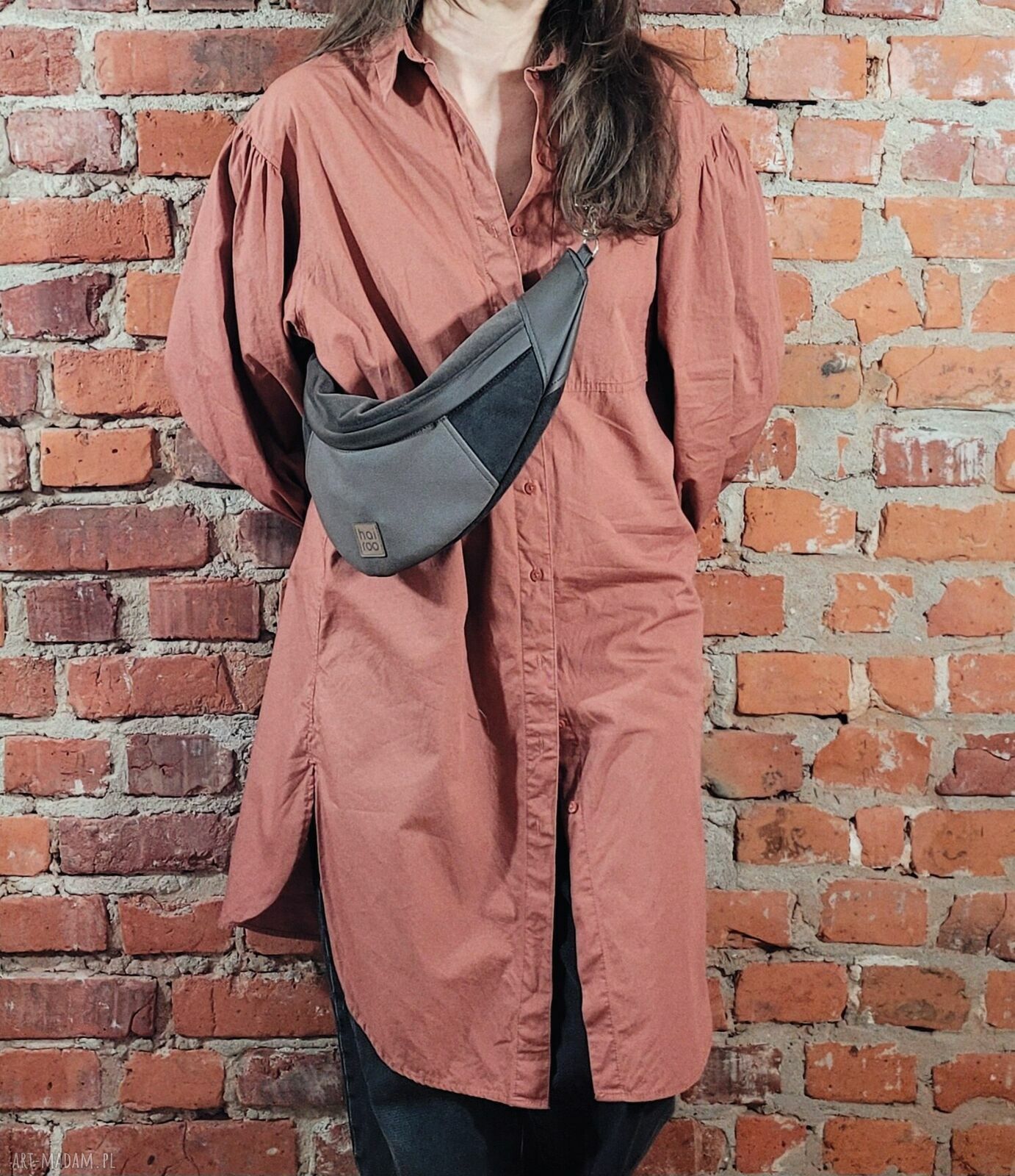 Nerka "Haru" taupe - miejska saszetka vegan no-waste