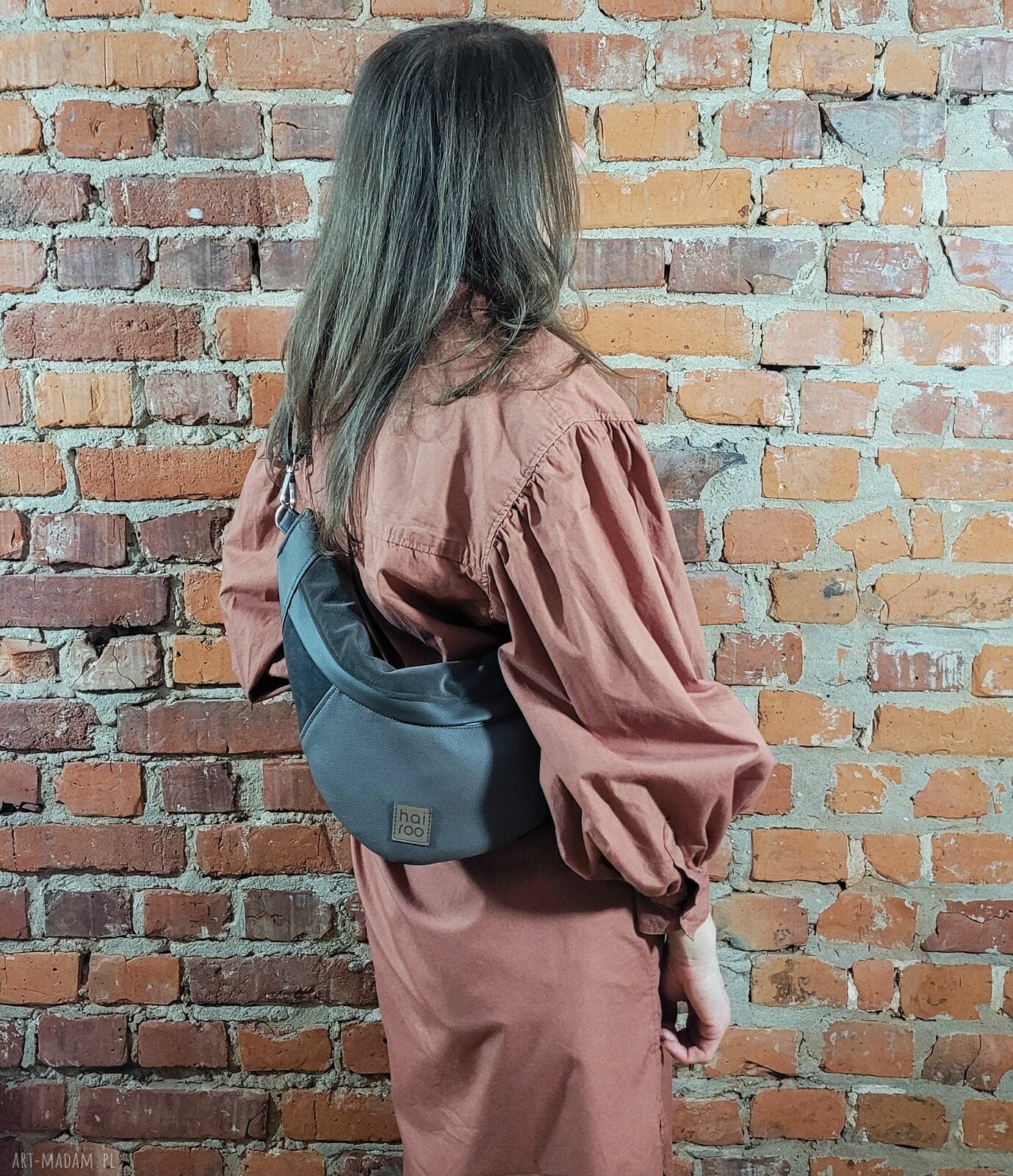 Nerka "Haru" taupe - miejska saszetka vegan no-waste