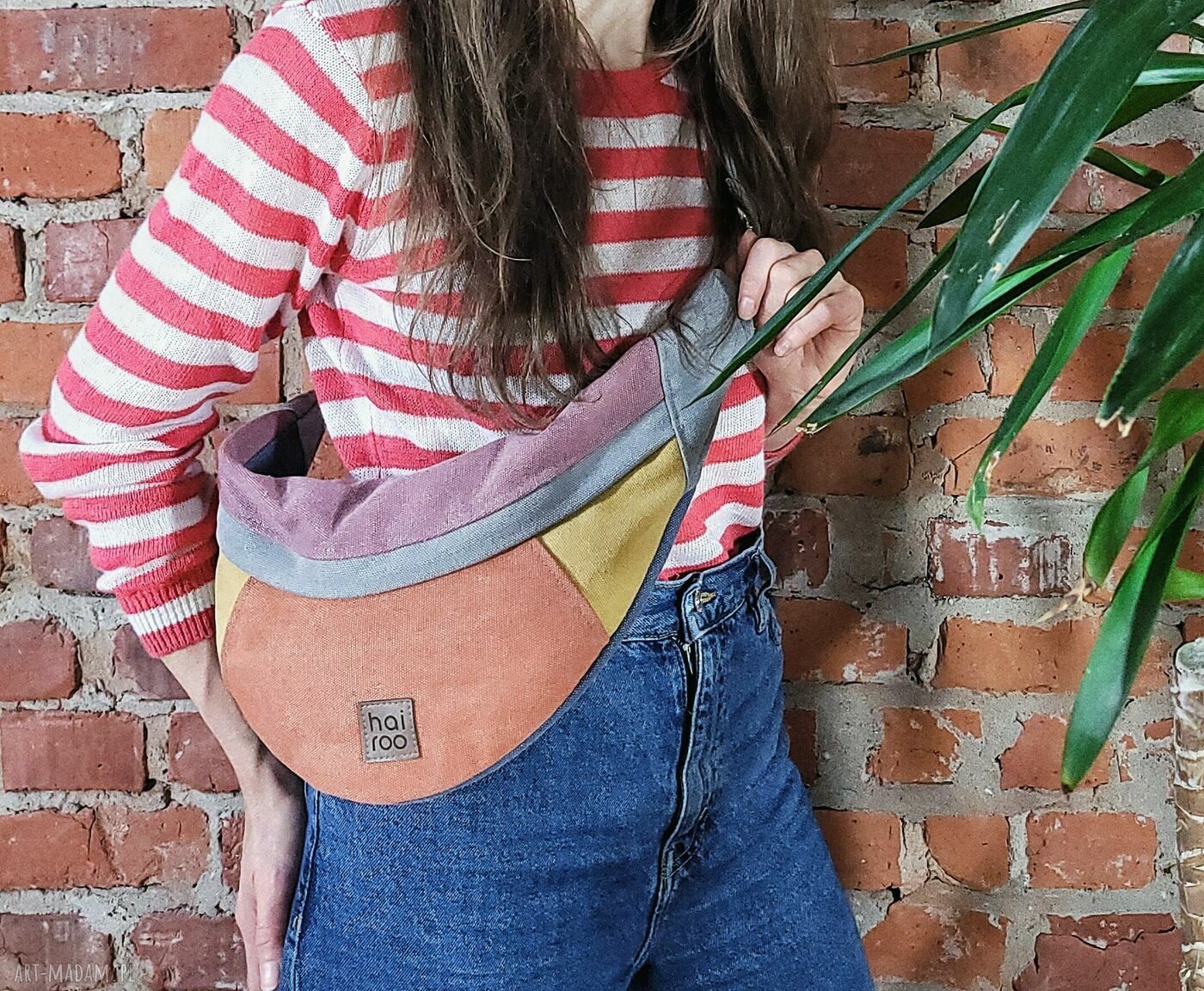 Nerka Haru - kolorowa bawełniana torebka damska handmade