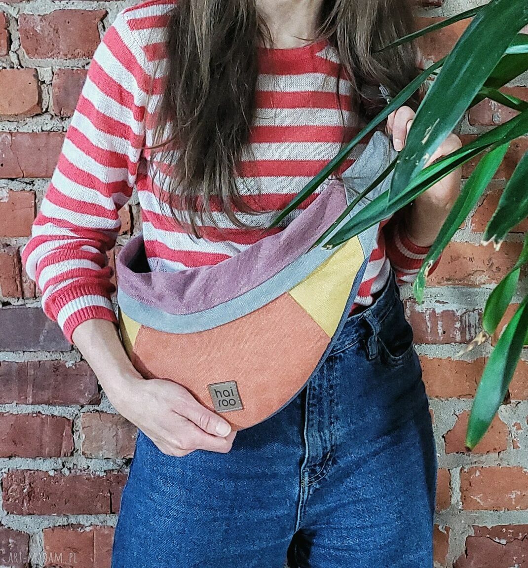 Nerka Haru - kolorowa bawełniana torebka damska handmade