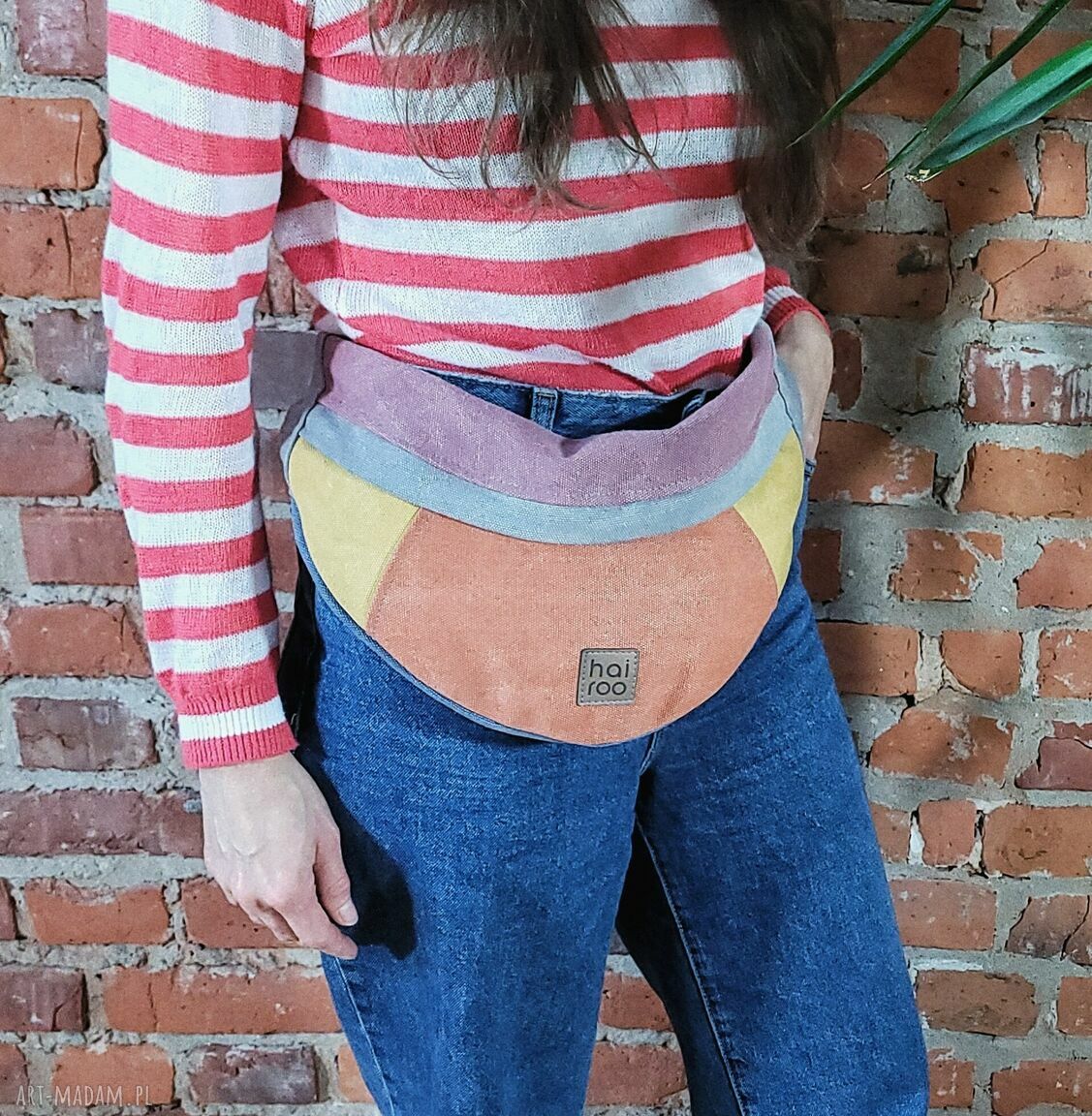 Nerka Haru - kolorowa bawełniana torebka damska handmade
