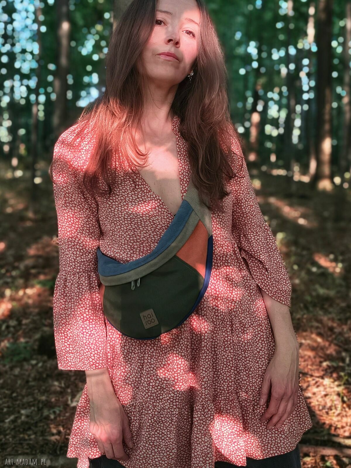Nerka Haru - kolorowa bawełniana handmade z canvas (na ramię i biodro)