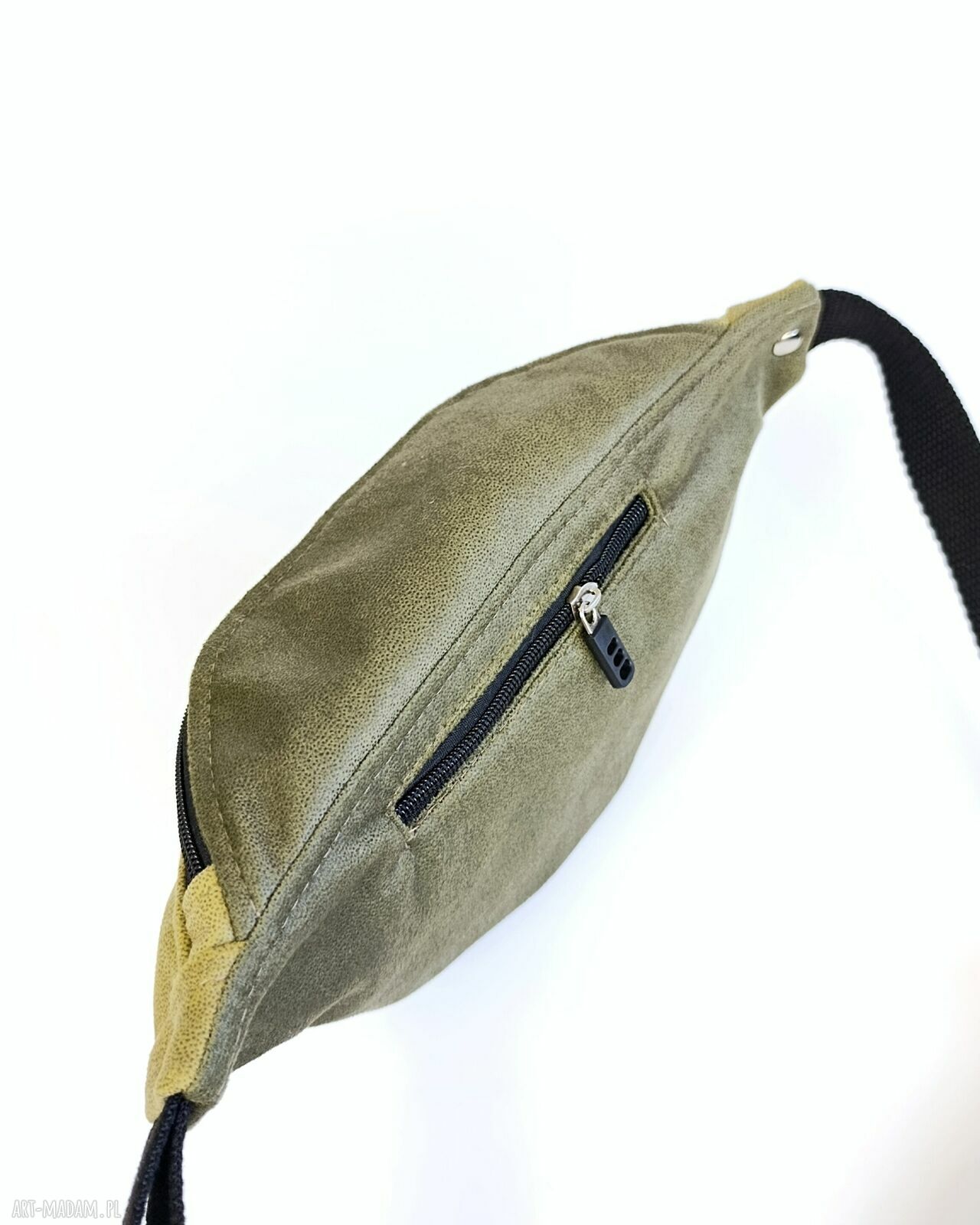 Nerka klasyczna w jesiennej zieleni - praktyczna saszetka handmade