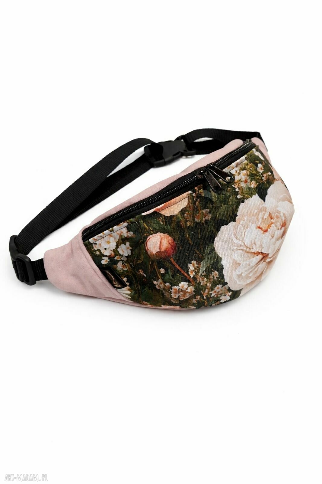 Nerka kwiaty - wiosenna saszetka handmade na pas i przez ramię