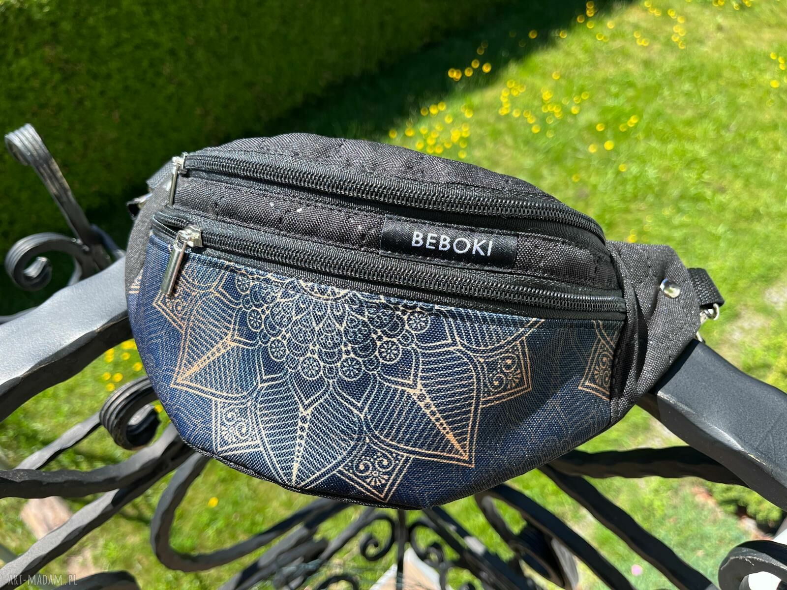 Nerka M czarna „Mandale” - wodoodporna z miniportfelem gratis
