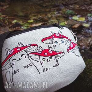 nerka mini kotki muchomorki - góry lniana, leśna, haftowana