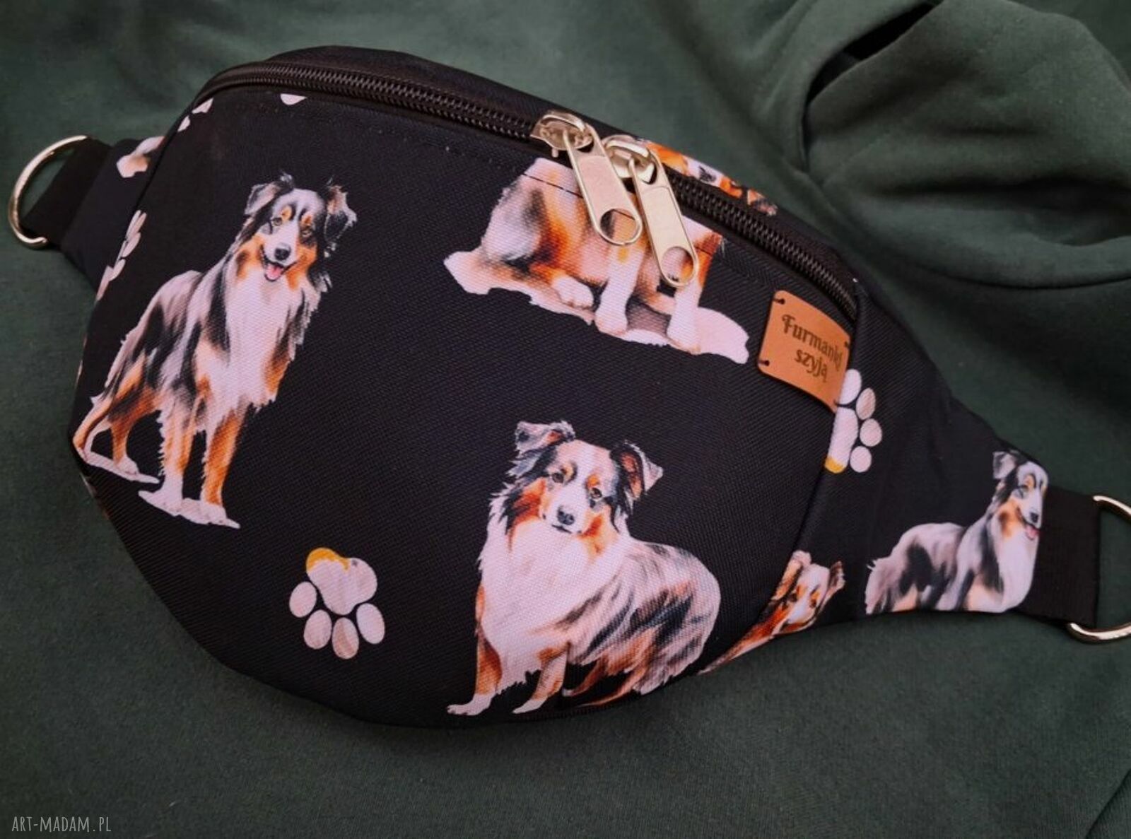 Nerka owczarek australijski XXL - pojemna, handmade z podszewką