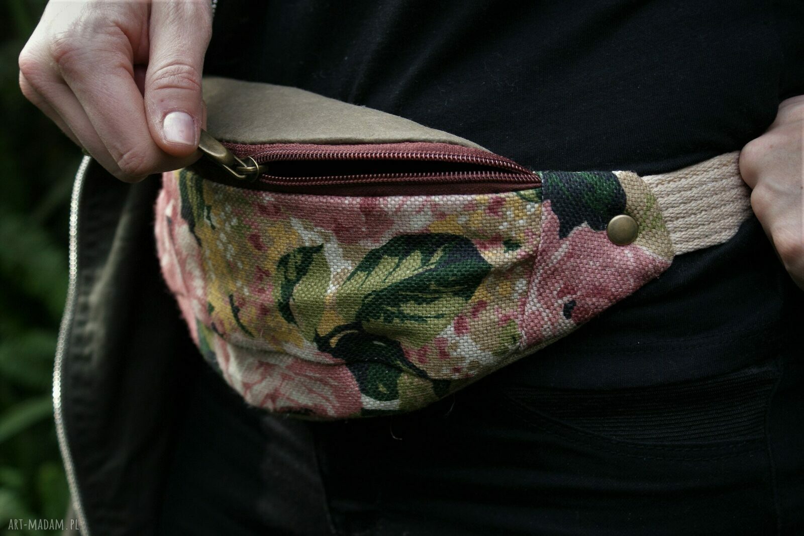 Nerka róże na plecionce HandMade