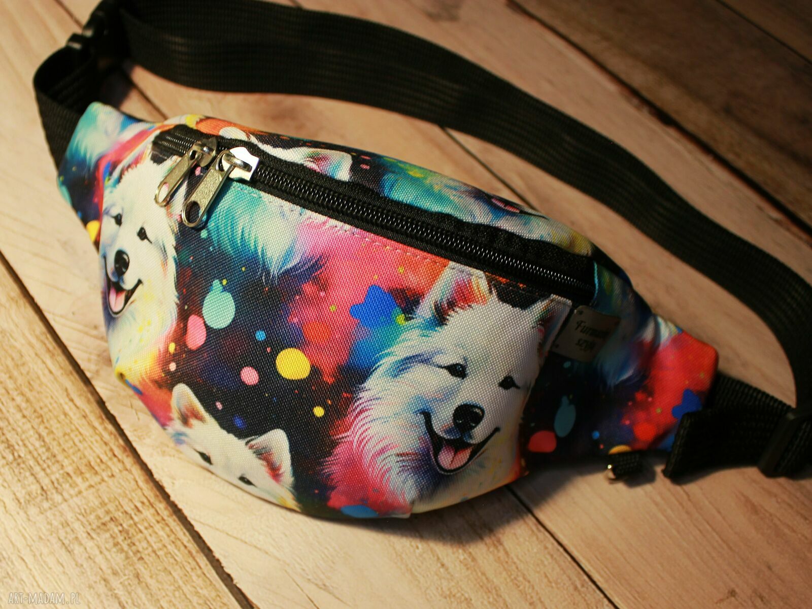 Nerka samojed rozmiar M na spacer - handmade z kieszonką z wodoodpornego poliestru