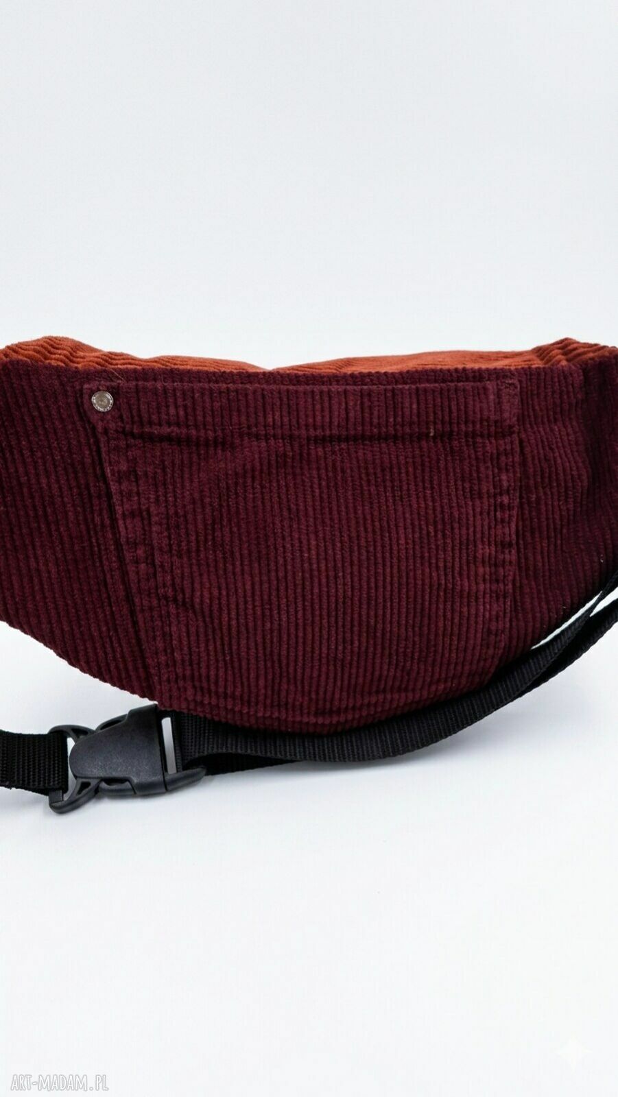 Nerka sztruksowa bordowa na rower - ML Handmade