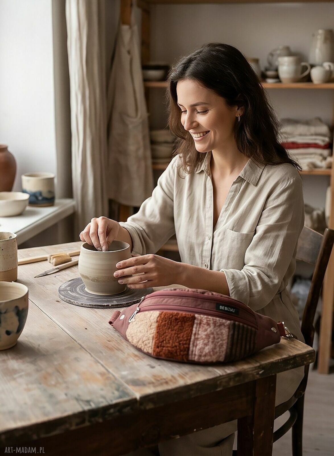 Nerka torebka MOCCO patchwork, rozmiar M - miniportfel gratis