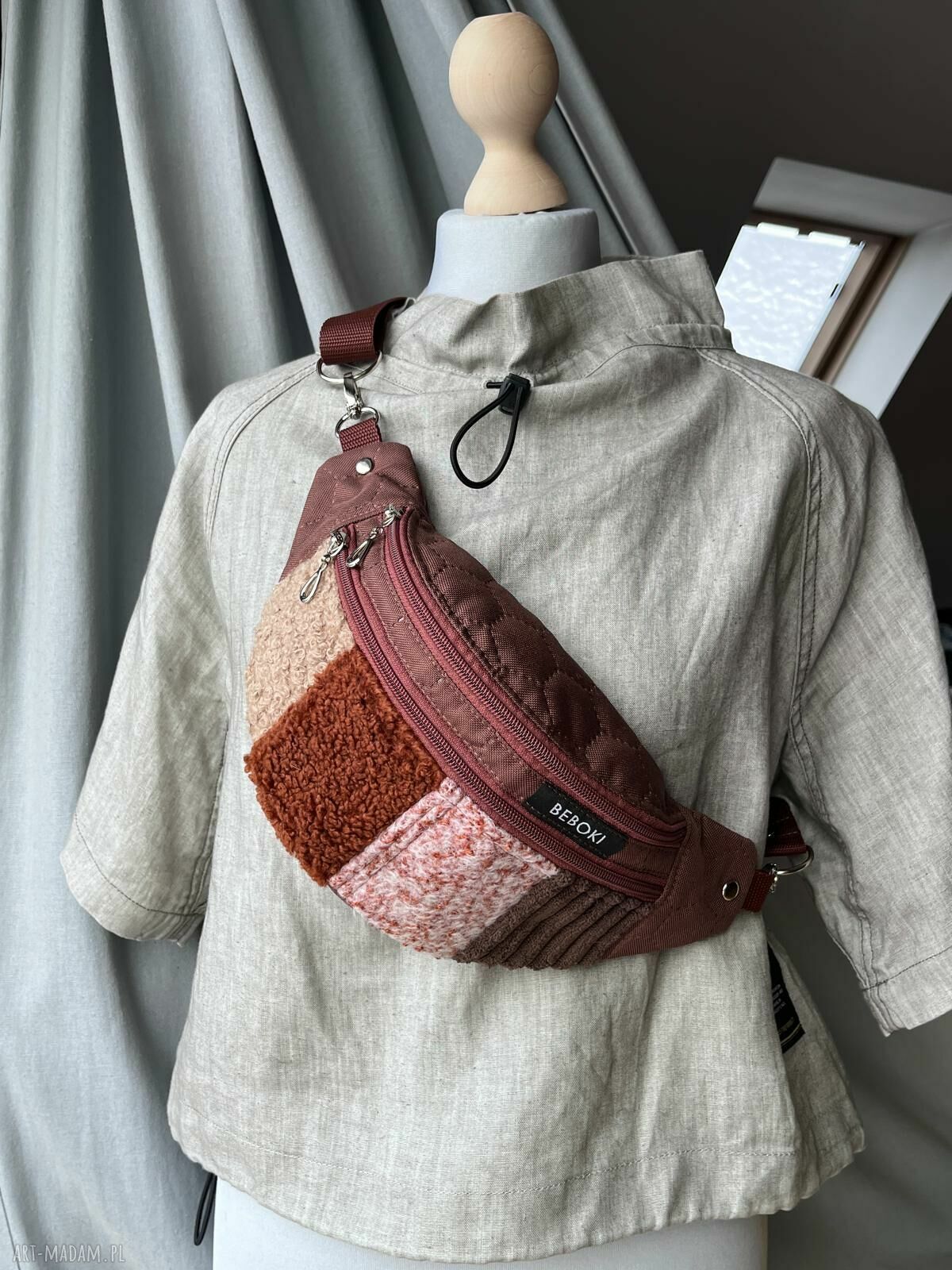Nerka torebka MOCCO patchwork, rozmiar M - miniportfel gratis