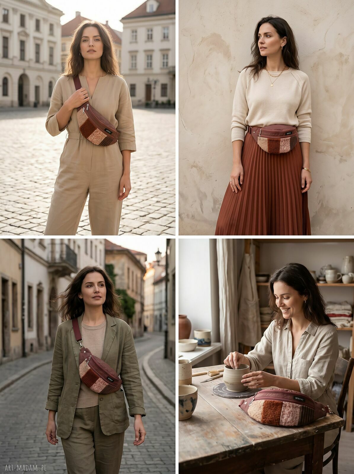 Nerka torebka MOCCO patchwork, rozmiar M - miniportfel gratis
