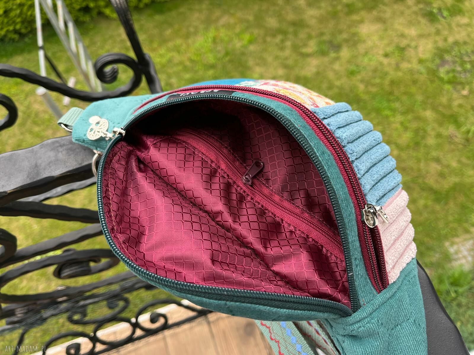 Nerka welur Patchwork BEBOKI XL - mini portfelik gratis
