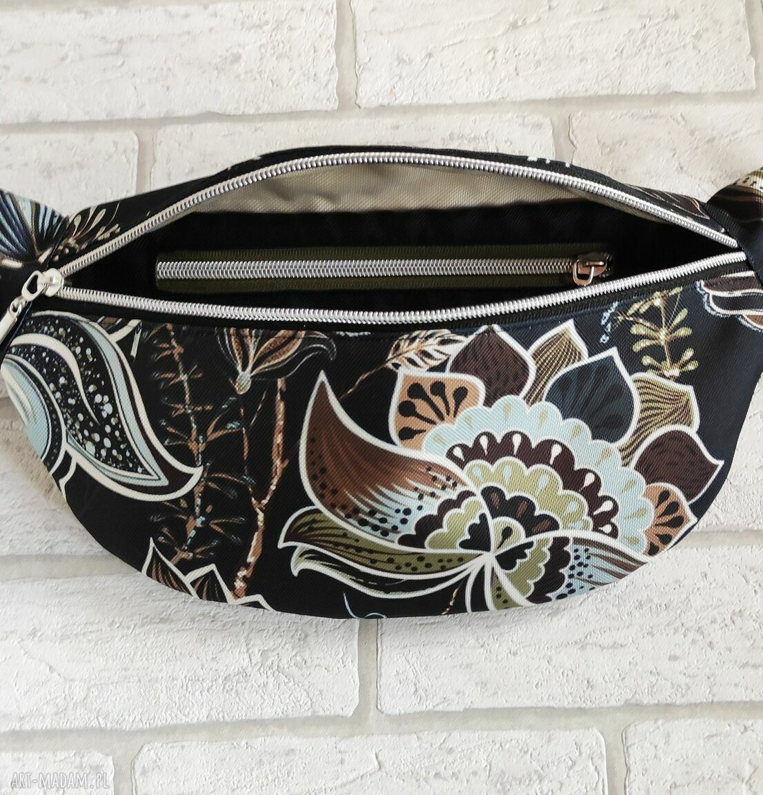 Nerka Kwiaty Retro 2 - ręcznie robiona, wodoodporna saszetka