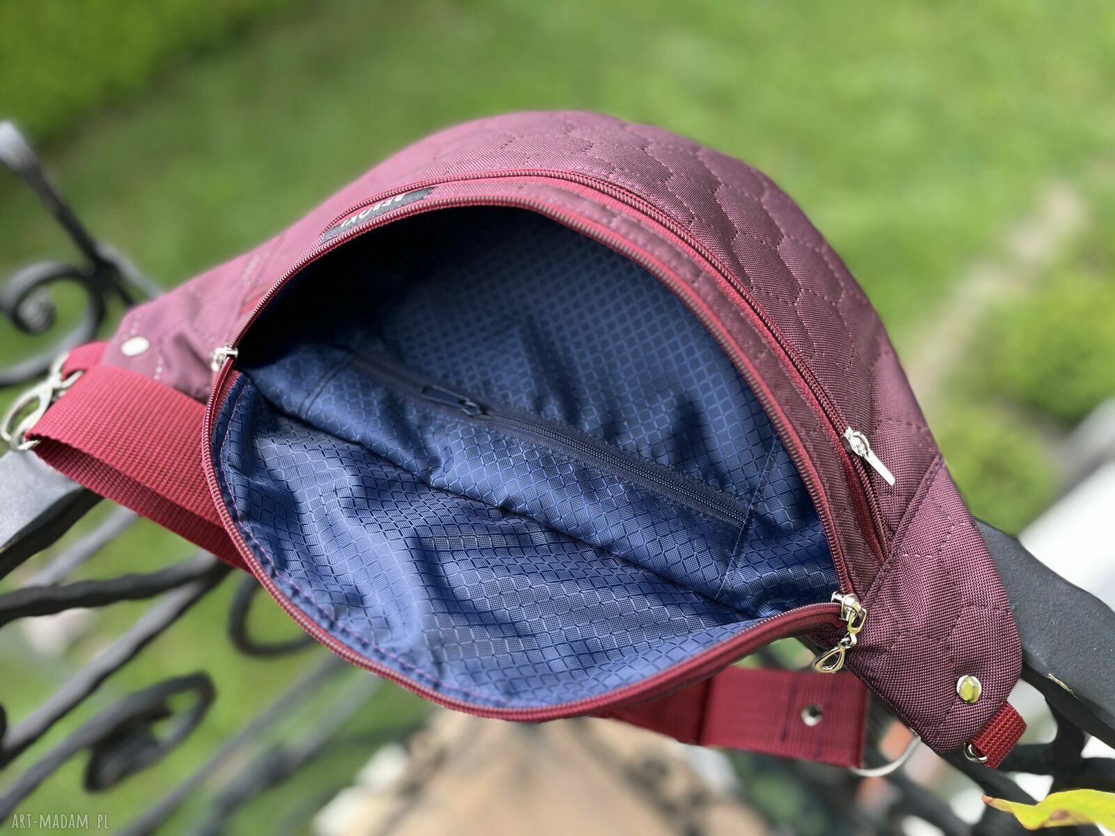 Nerka XL Burgundy - miniportfelik gratis, ręcznie szyta w Polsce