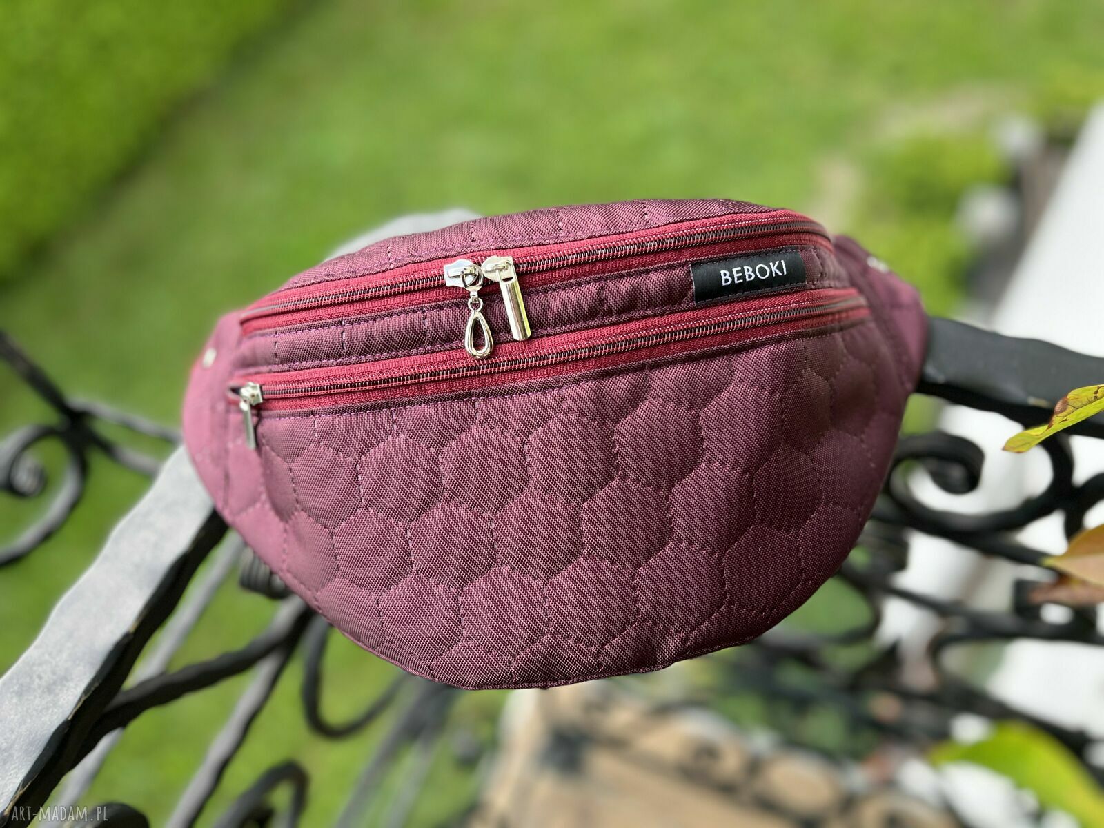 Nerka XL Burgundy - miniportfelik gratis, ręcznie szyta w Polsce