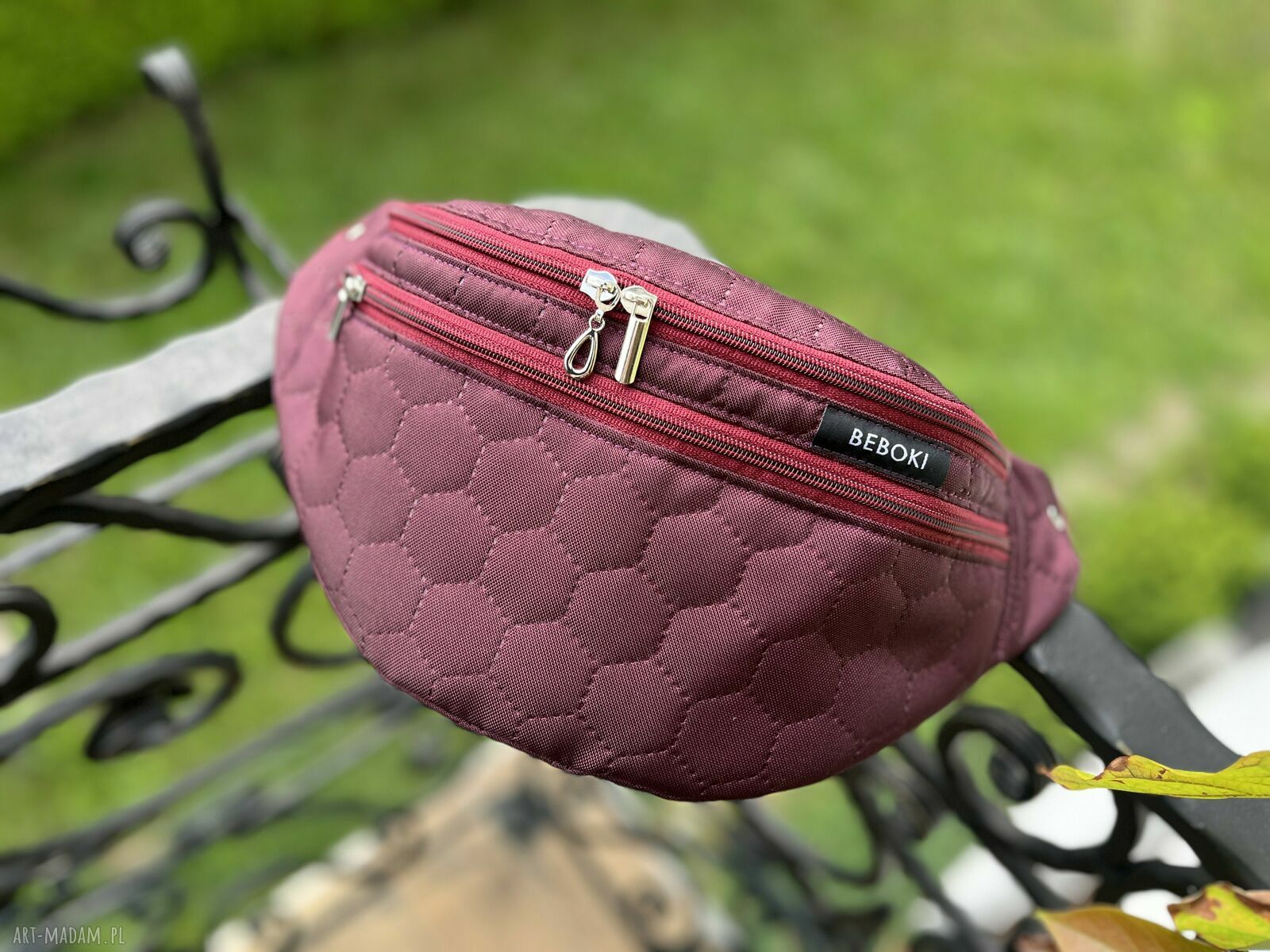 Nerka XL Burgundy - miniportfelik gratis, ręcznie szyta w Polsce