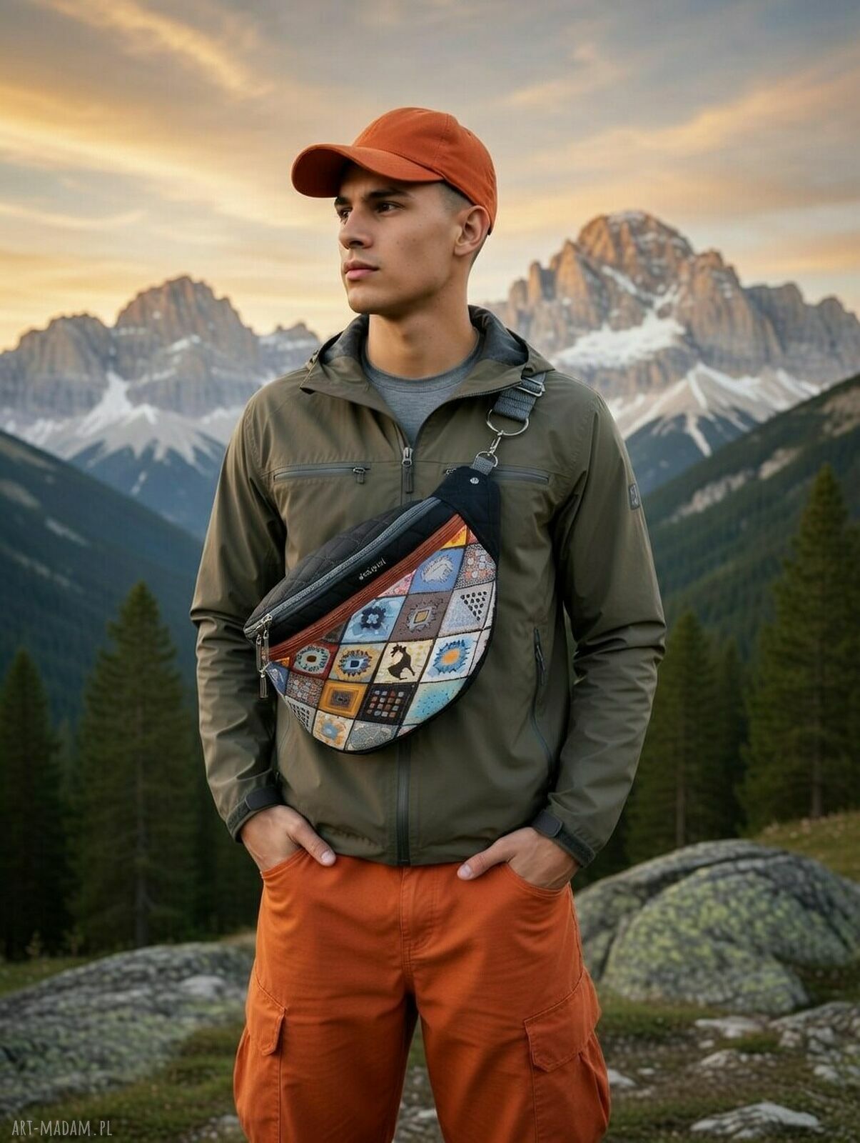 Nerka XL Etno Outdoor z wodoodpornych tkanin - miniportfel gratis