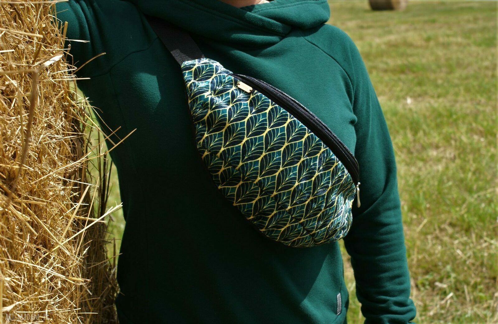 Nerka XL mozaika zieleń hand made