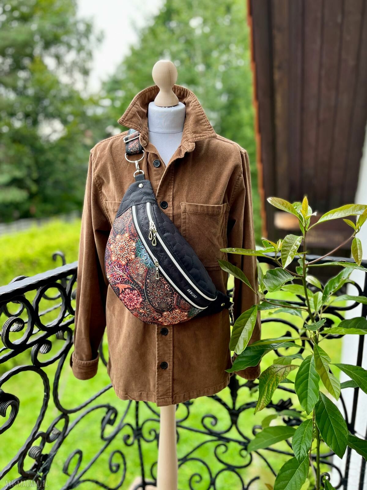 Nerka XL „Paisley Dream” na ramię - miniportfelik gratis handmade