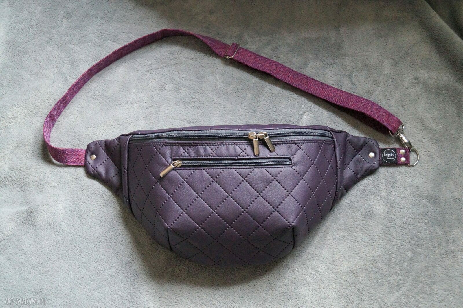 Nerka damska XXL ciemny fiolet - pikowana handmade