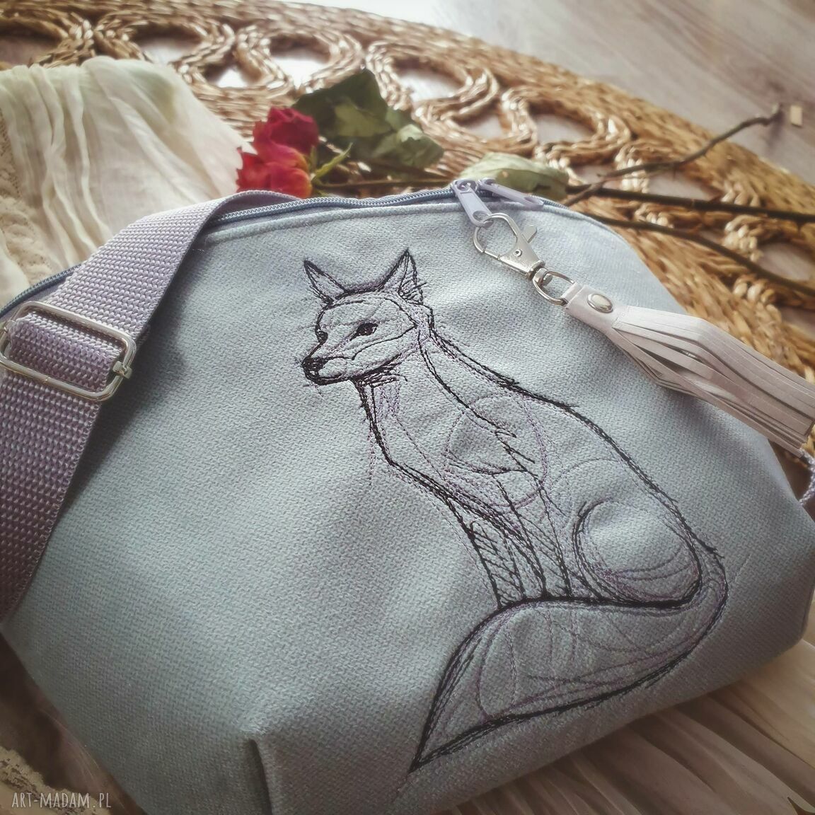 Nerka XXL Lisek - handmade nerka z motywem lisa