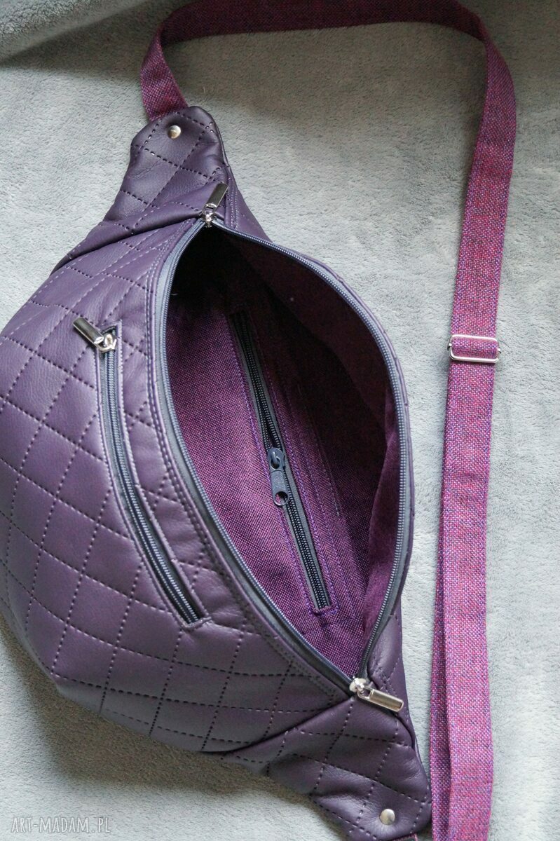 Nerka damska XXL ciemny fiolet - pikowana handmade