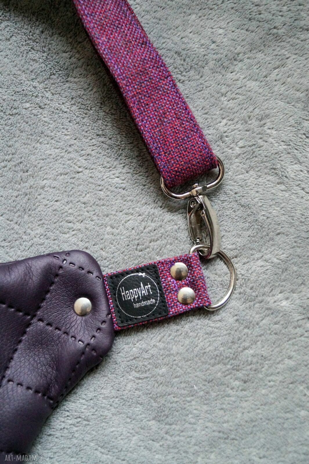 Nerka damska XXL ciemny fiolet - pikowana handmade