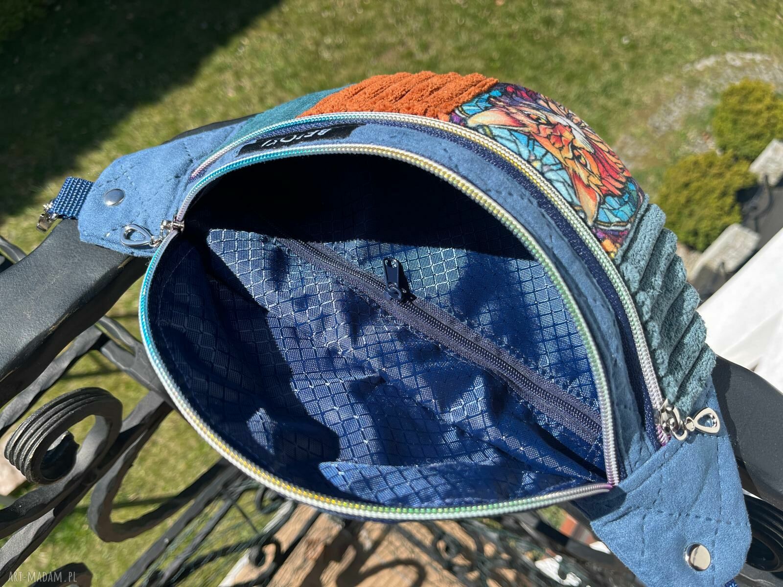 Nerka z ekozamszu patchwork Koty BEBOKI (M) - miniportfelik gratis