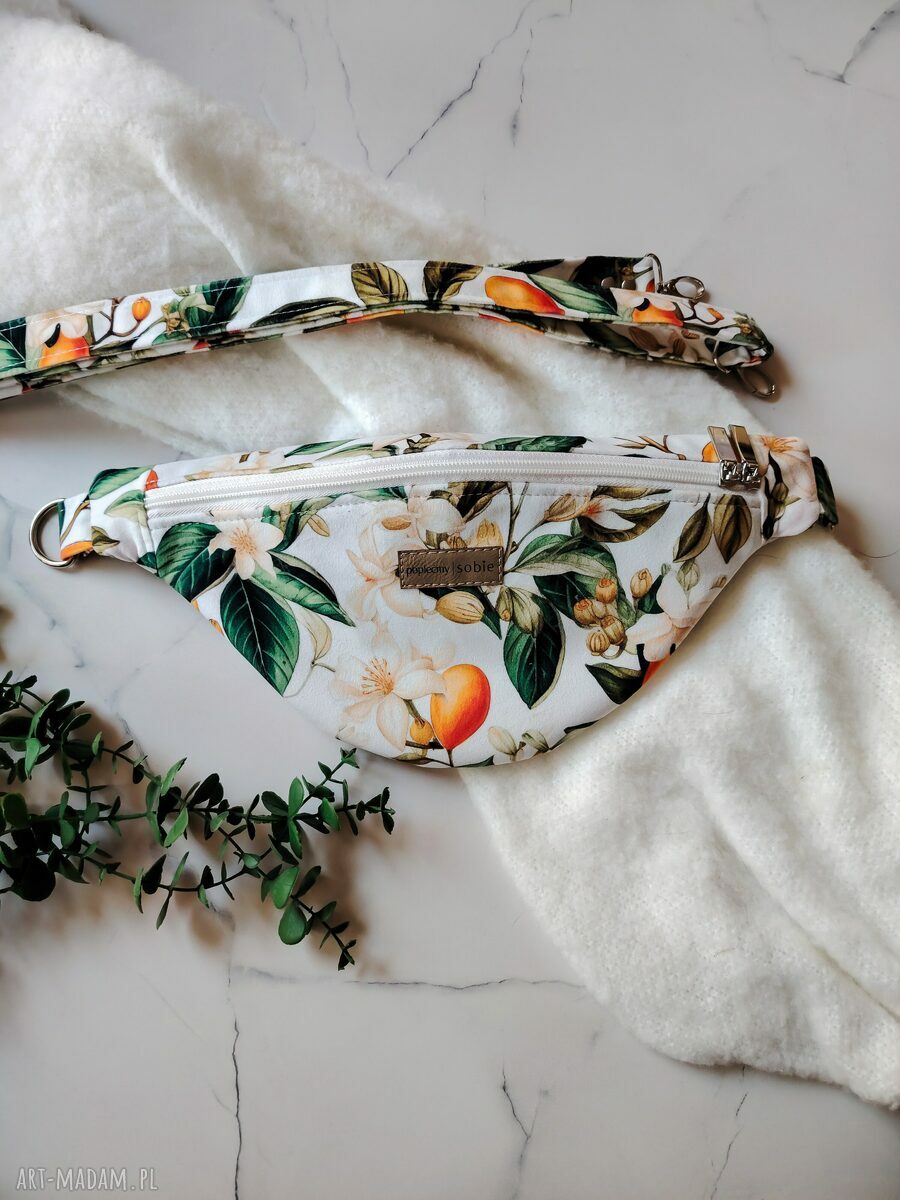 Mała nerka Zoja Pomarańcze w kwiaty - handmade