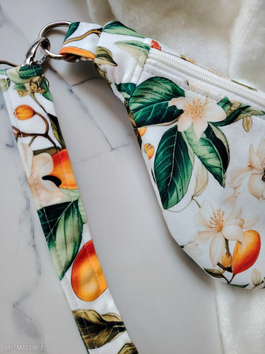 Mała nerka Zoja Pomarańcze w kwiaty - handmade