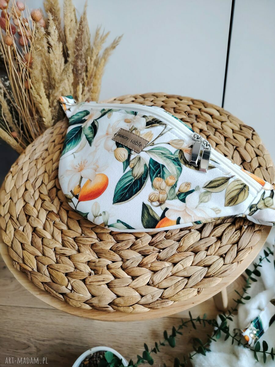 Mała nerka Zoja Pomarańcze w kwiaty - handmade