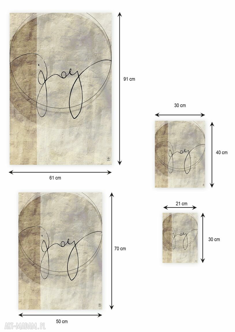 Plakat neutralna abstrakcja Joy 50x70 cm - GC-19-158