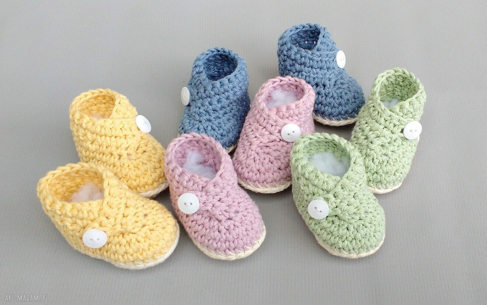 Miękkie buciki newborn z bawełny 100% - na prezent na narodziny