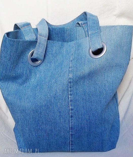Niebieska Torba z Recyklingu Jeansu