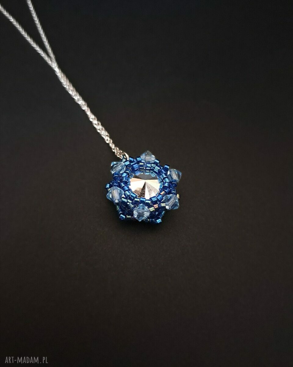 Niebieski naszyjnik Aqua Bohemica Maxima z kryształami Preciosa