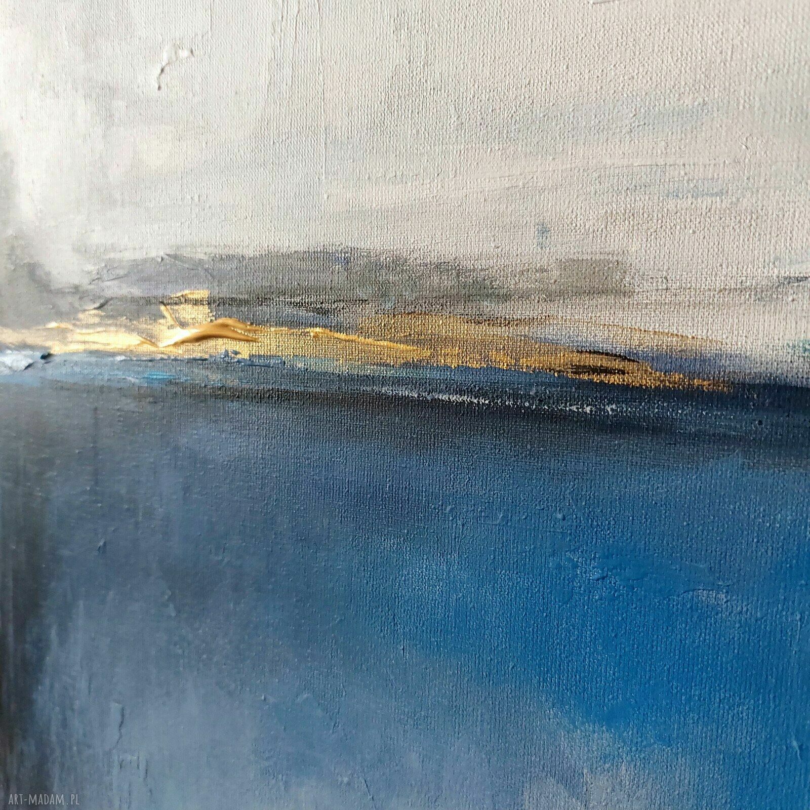 Niebieski sen - ręcznie malowany obraz akrylowy 70x50 cm