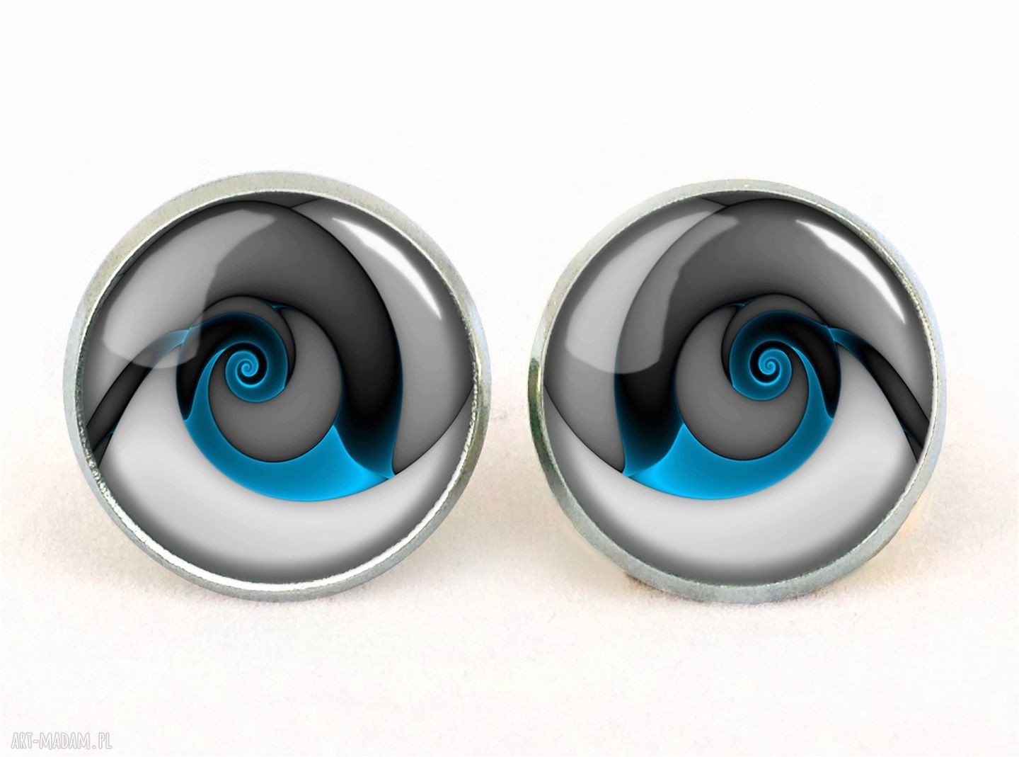 naszyjniki: Niebieski ślimak Medalion z łańcuszkiem Ręcznie wykonane