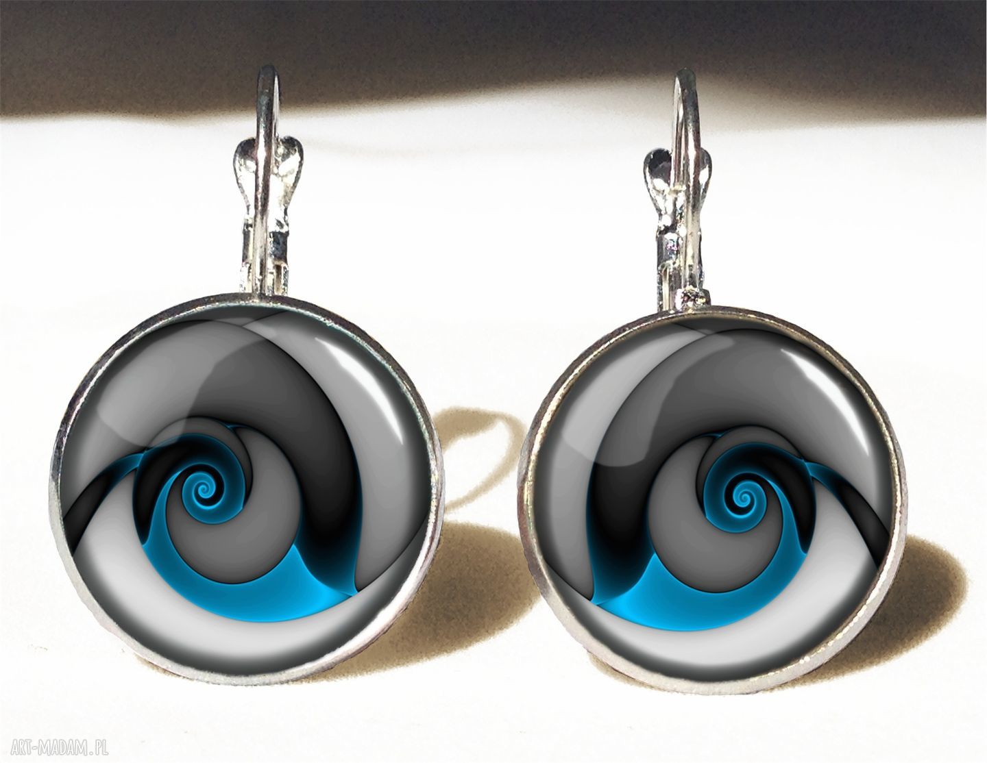 naszyjniki: Niebieski ślimak Medalion z łańcuszkiem Ręcznie wykonane