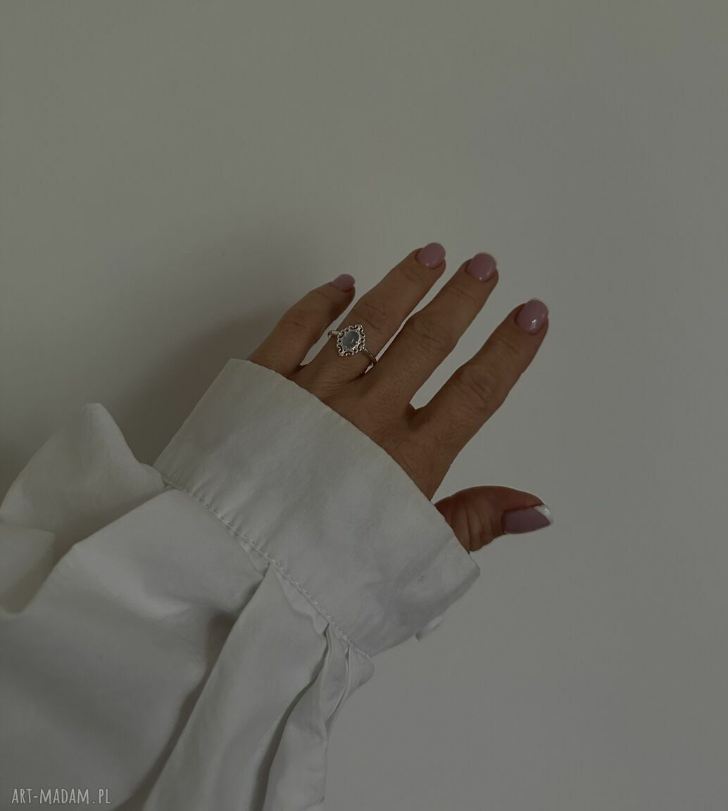 pierścionki: Srebrny pierścionek z agatem autorskie