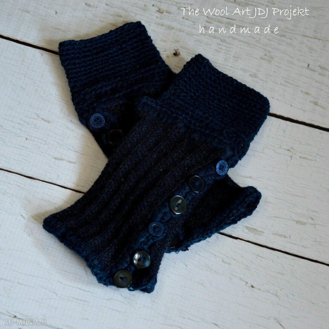 Rękawiczki mitenki dodatki prezent niebieskie ubioru nieodłączna