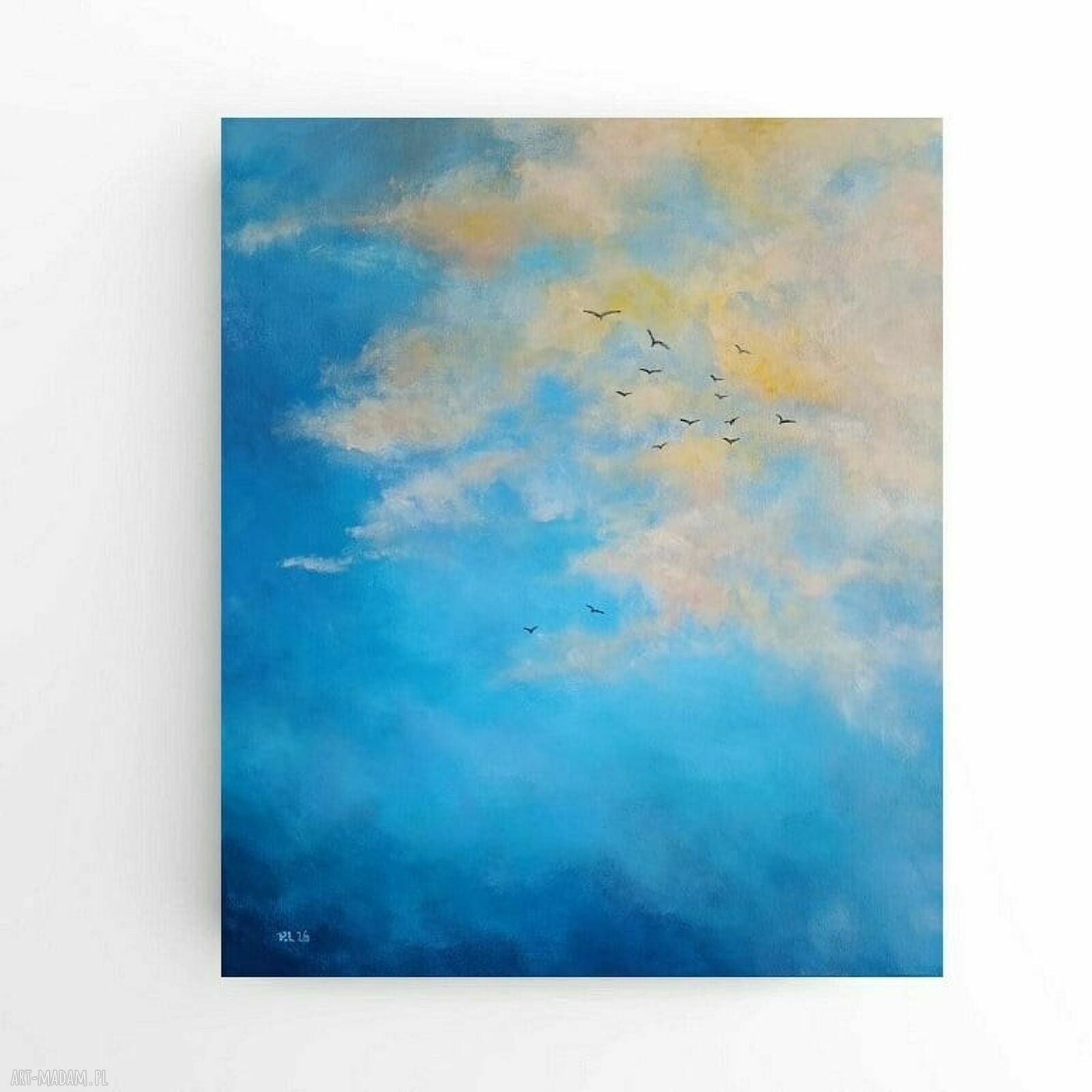 Niebo - ręcznie malowany obraz akrylowy na płótnie 60x50 cm