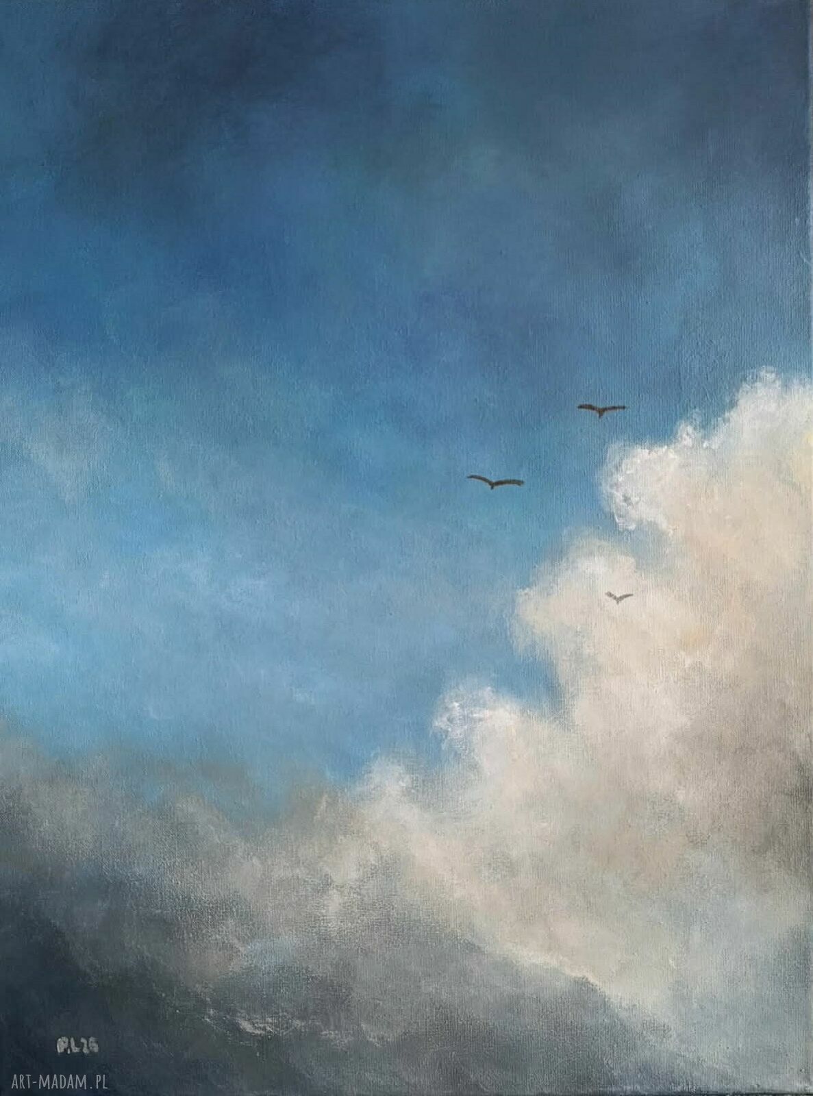 NIEBO - obraz akrylowy 40x30 cm na płótnie