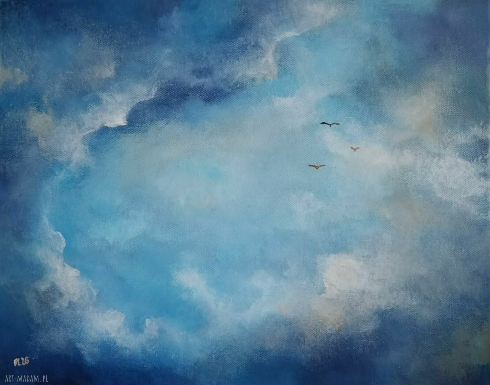 Obraz akrylowy „Niebo” 40x50 cm - ręcznie malowany i gotowy do powieszenia