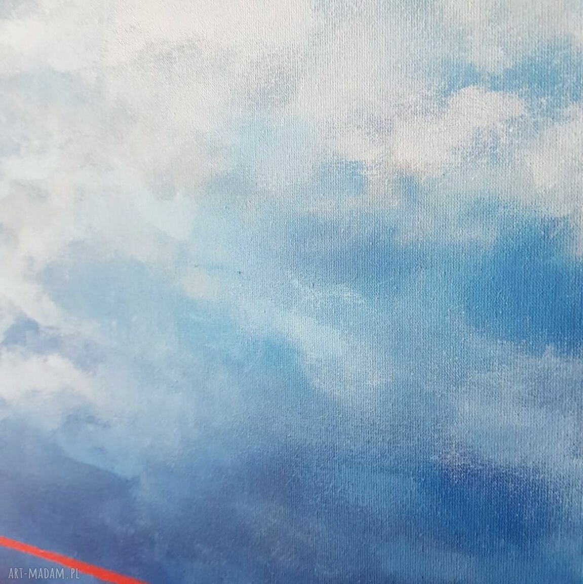 Niebo - obraz akrylowy 60x60 cm (kwadrat) - ręcznie malowany