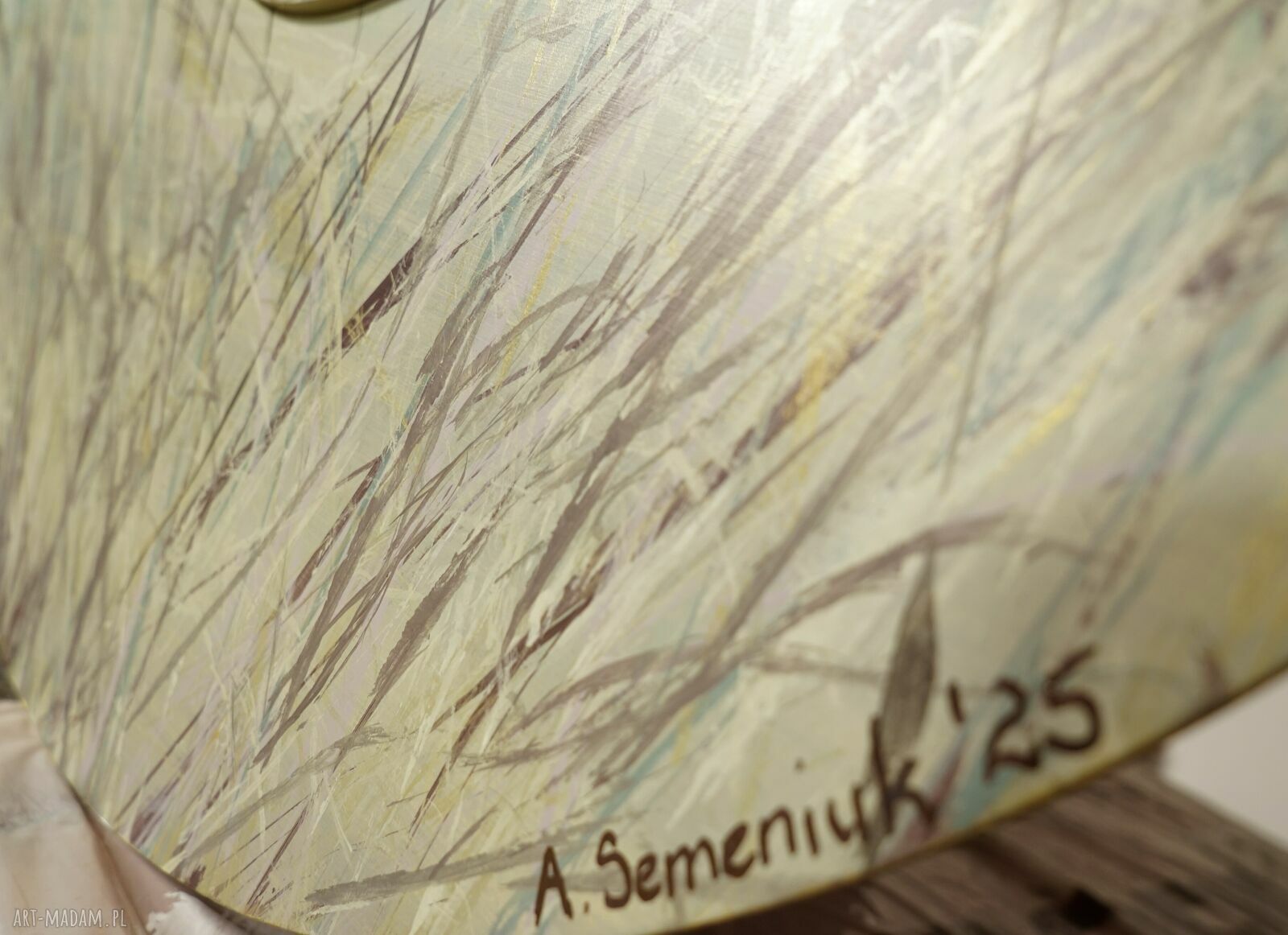 „Niech szemrze...11” - ręcznie malowany okrągły obraz akrylowy