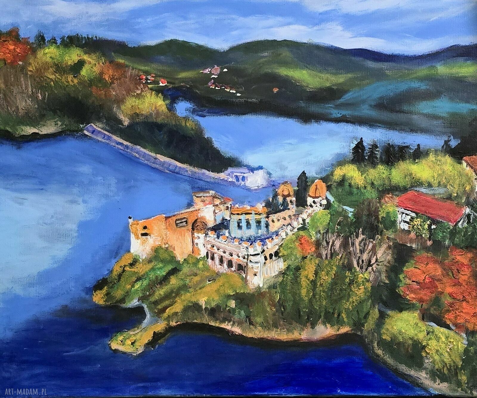 Niedzica Pieniny - obraz akrylowy na płótnie 50x40 cm, gotowy do zawieszenia